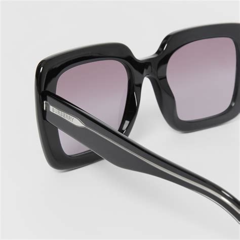 burberry black oversized square frame sunglasses|burberry aviator sunglasses sunglass hut.